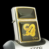 Bật Lửa Zippo Đồng Khối Mạ Chrome Bóng Emblem Dát Vàng Phủ Eboxy Đổi Mầu Theo Nhiệt Độ Rất Hiếm Chính Hãng Đời X La Mã Năm 1994 ZL450