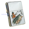 BẬT LỬA ZIPPO CHROME BÓNG SƠN HẤP NHIỆT CHỦ ĐỀ CÂU CÁ ĐỜI XVI NĂM 2000 ZL51