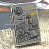 BẬT LỬA ZIPPO CHROME BÓNG SƠN HẤP NHIỆT CHỦ ĐỀ ĐẦU MÁY XE LỬA ĐỜI XVI NĂM 2000 ZL52