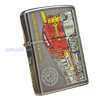 BẬT LỬA ZIPPO CHROME BÓNG SƠN HẤP NHIỆT CHỦ ĐỀ ĐẦU MÁY XE LỬA ĐỜI XIV NĂM 1998 ZL53