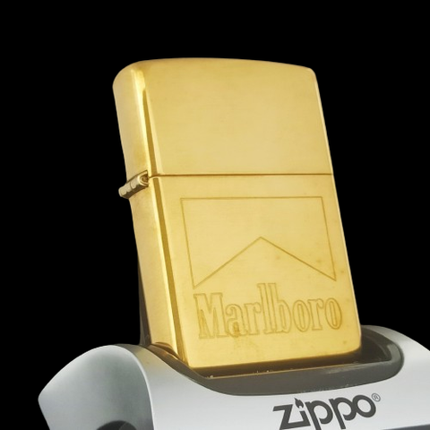 Bật Lửa Zippo Đồng Khối Marlboro Bản Xuất Châu Âu Đời XIV La Mã Năm 1998 Hiếm Gặp ZL548