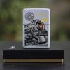 BẬT LỬA ZIPPO CHROME BÓNG SƠN HẤP NHIỆT CHỦ ĐỀ ĐẦU MÁY XE LỬA ĐỜI XV NĂM 1999 ZL55