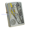 BẬT LỬA ZIPPO CHROME BÓNG SƠN HẤP NHIỆT CHỦ ĐỀ ĐẦU MÁY XE LỬA ĐỜI XVI NĂM 2000 ZL56
