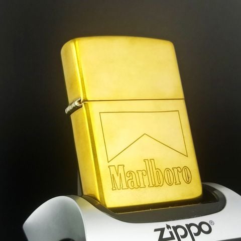 Bật Lửa Zippo Đồng Khối Marlboro Bản Xuất Châu Âu Đời XIII La Mã Năm 1997 Hiếm Gặp ZL581