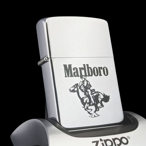 Bật Lửa Zippo Chủ Đề Marlboro Bản Hiếm Gặp Đời 4 Vạch Huyền Năm 1986 ZL615