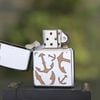 BẬT LỬA ZIPPO CHROME BÓNG SƠN HẤP NHIỆT MỎ NEO BẢN XUẤT CHÂU ÂU ĐỜI XII NĂM 1996 ZL82