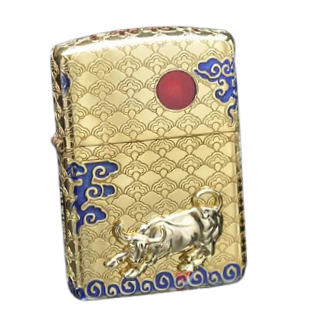 BẬT LỬA ZIPPO TRÂU VÀNG BẢN AMOR EBLEM TRÂU VÀNG ZN107