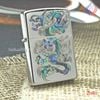 BẬT LỬA ZIPPO KHẢM TRAI HÌNH RỒNG - ZN156