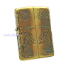 BẬT LỬA ZIPPO XUẤT NHẬT HỔ NỔI 4 MẶT ĐỒNG XI CHÁY NĂM 2014 - ZN87