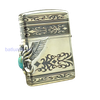 BẬT LỬA ZIPPO XUẤT NHẬT HOA VĂN ĐÍNH ĐÁ NGỌC LAM MAY MẮN BẢN A MOR NĂM 2016 - ZN91