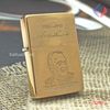 ZIPPO VINTAGE BRASS KHÔNG CHẶT GÓC CHỦ ĐỀ TỔNG THỐNG HOA KỲ RẤT HIẾM ĐỜI V LA MÃ SẢN XUẤT 1989 - ZQH10