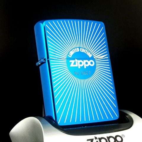 Bật Lửa Zippo Mạ Sa Phia Xanh Cả Vỏ Lẫn Ruột Bản Limited Cực Kỳ Hiếm, Đời XV La Mã Năm 1999 ZQH114