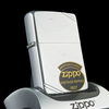 Bật Lửa Zippo Đồng Khối Mạ Chrome Trơn Phay Xước Vintage Chặt Góc, Bản Thử Nghiệm I La Mã Không Mộc Tháng Năm 1985 Cực Hiếm ZQH122