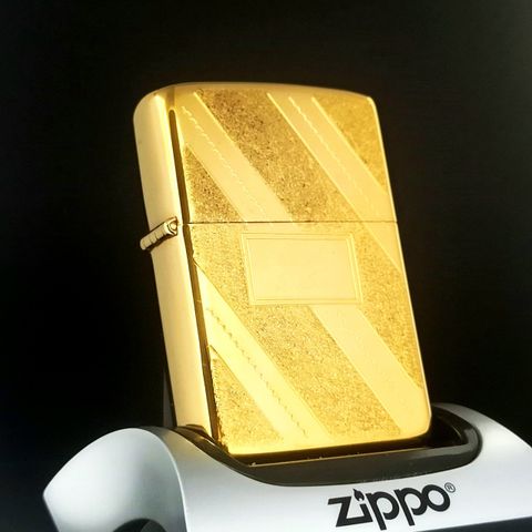 Bật Lửa Zippo Mạ Vàng Gold Plated Đời 5 Vạch Sắc Năm 1977 Rất Hiếm ZQH50