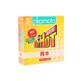  Bao Cao Su Okamoto Dot De Hot - Hộp 3 Cái, Nóng Ấm, Điểm NổI 