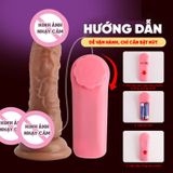  DV Giả Có Điều Khiển Dây, Hít Tường Size Vừa - Rung Nhiều Chế Độ, Đầu DV Mềm Chân Thật 