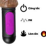  DV Cầm Tay Rung Nhiều Chế Độ, Nhiệt Độ Sưởi Ấm, Màu Da Nâu,  Tay Cầm Hồng Đen, Siêu Mềm Dẽo, Cao Cấp Sạc Điện 