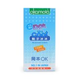  Bao Cao Su Okamoto Dot De Cool - Hộp 10 Cái, Gel Mát Lạnh 2 Bề Mặt, Siêu Điểm Nổi 
