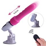  Cây Massage Vibrator Telescopic - Nhiều Chế Độ Rung Thụt, Nhiệt Độ, Có Đế Hít Tường, Điều Khiển Từ Xa, Sạc Điện 