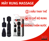  Chày Rung Massage Power Wand - 3 đầu thay thế - 12 chế độ rung 