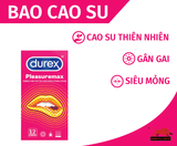  Bao Cao Su Durex Pleasuremax Chính Hãng, Siêu Điểm Nổi, Mỏng, Hộp 12 Cái 