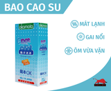  Bao Cao Su Okamoto Dot De Cool - Hộp 10 Cái, Gel Mát Lạnh 2 Bề Mặt, Siêu Điểm Nổi 