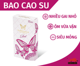 Bao cao su Jex Glamourous Butterfly Dot gai mịn (hộp 8 cái) 