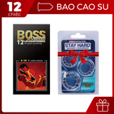  I Sale 2026 I Bao Cao Su Boss 4 in 1 12s + Bộ Vòng Đeo Nam Giới Stay Hard 