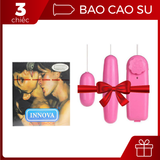 [Giảm 10%- Combo ] Bao Cao Su Innova 3s + Trứng Rung Tình Yêu 2 Đầu 