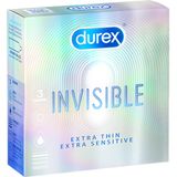  Bao Cao Su Durex Invisible Chính Hãng, Siêu Mỏng, Trơn, Chân Thật, Hộp 03 Cái 