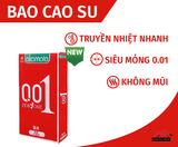  Bao Cao Su Okamoto 0.01 - Hộp 4 Cái - Siêu Mỏng, Non - Latex, Truyền Nhiệt Tốt 