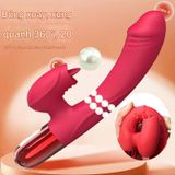  Máy Massage Có Nhánh Lưỡi Màu Đỏ Bi 
