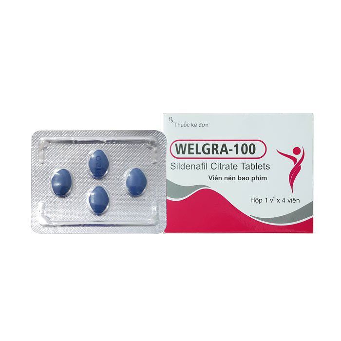  Tăng Cường Sinh Lý Nam Giới Welgra - 100 - Vĩ 4 Viên 