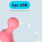  Máy Massage Massager Đầu Chày Mini 3 Màu Sạc Điện Nhiều Chế Độ Rung 