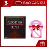  [Siêu combo] Bao cao gân gai kéo dài Azodra 4 in 1 + vòng nhẫn rung 