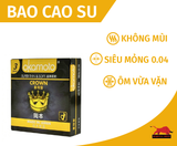  Bao Cao Su Okamoto Crown , Siêu Mỏng, Trơn ,Truyền Nhiệt Chân Thật, Hộp 03 Cái 