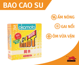  Bao Cao Su Okamoto Dot De Hot - Hộp 3 Cái, Nóng Ấm, Điểm NổI 