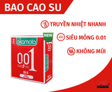  Bao Cao Su Okamoto 0.01 - Hộp 2 Cái - Siêu Mỏng, Non - Latex, Truyền Nhiệt Tốt 