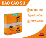  Bao Cao Su Okamoto Skinless Skin Orange - Hộp 3 Cái, Mỏng, Trơn, Hương Cam Thơm Ngát 