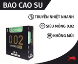  Bao Cao Su Okamoto 0.02 PU - Hộp 3 Cái - Siêu Mỏng, Non- Latex, Truyền Nhệt Tốt, Size Lớn 