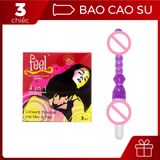  [Giảm 15%] Bao cao su Feel 4 in 1 + massage cửa sau nhiều nấc 