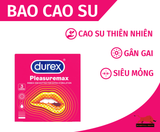  Bao Cao Su Durex Pleasuremax Chính Hãng, Siêu Điểm Nổi, Mỏng, Hộp 03 Cái 