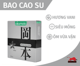  Bao Cao su Okamoto Skinless Skin Vanilla - Hộp 3 Cái, Mỏng, Trơn, Hương Vani Ngọt Ngào 