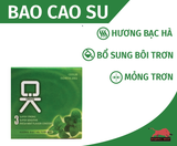  Bao cao su OK hương bạc hà - Hộp 3 cái 