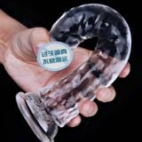  DV Giả Silicone Trong Suốt, Nhiều Size, Không Rung, Dán Tường 