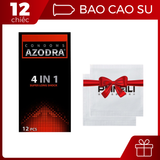  [Hot combo] Bao cao su Azodra 4 in 1 + 2 chiếc khăn lau Peineili 