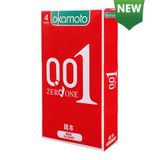  Bao Cao Su Okamoto 0.01 - Hộp 4 Cái - Siêu Mỏng, Non - Latex, Truyền Nhiệt Tốt 