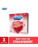  Bao Cao Su Durex Sensual Strawberry - Hộp 3 Cái 