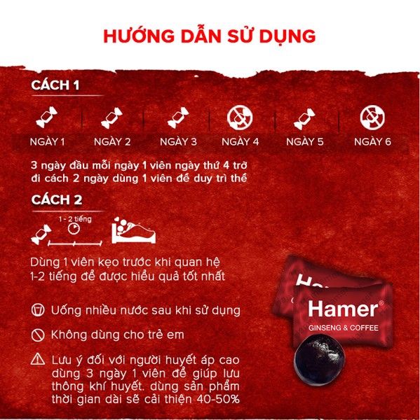 KẸO SÂM HAMMER TĂNG CƯỜNG SINH LỰC NAM GIỚI 1 VIÊN