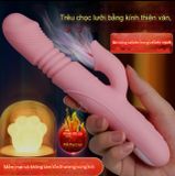  Cây Massage Đầu DV Có Nhánh Lưỡi - Rung, Thụt, Nhiệt Độ Đa Năng 